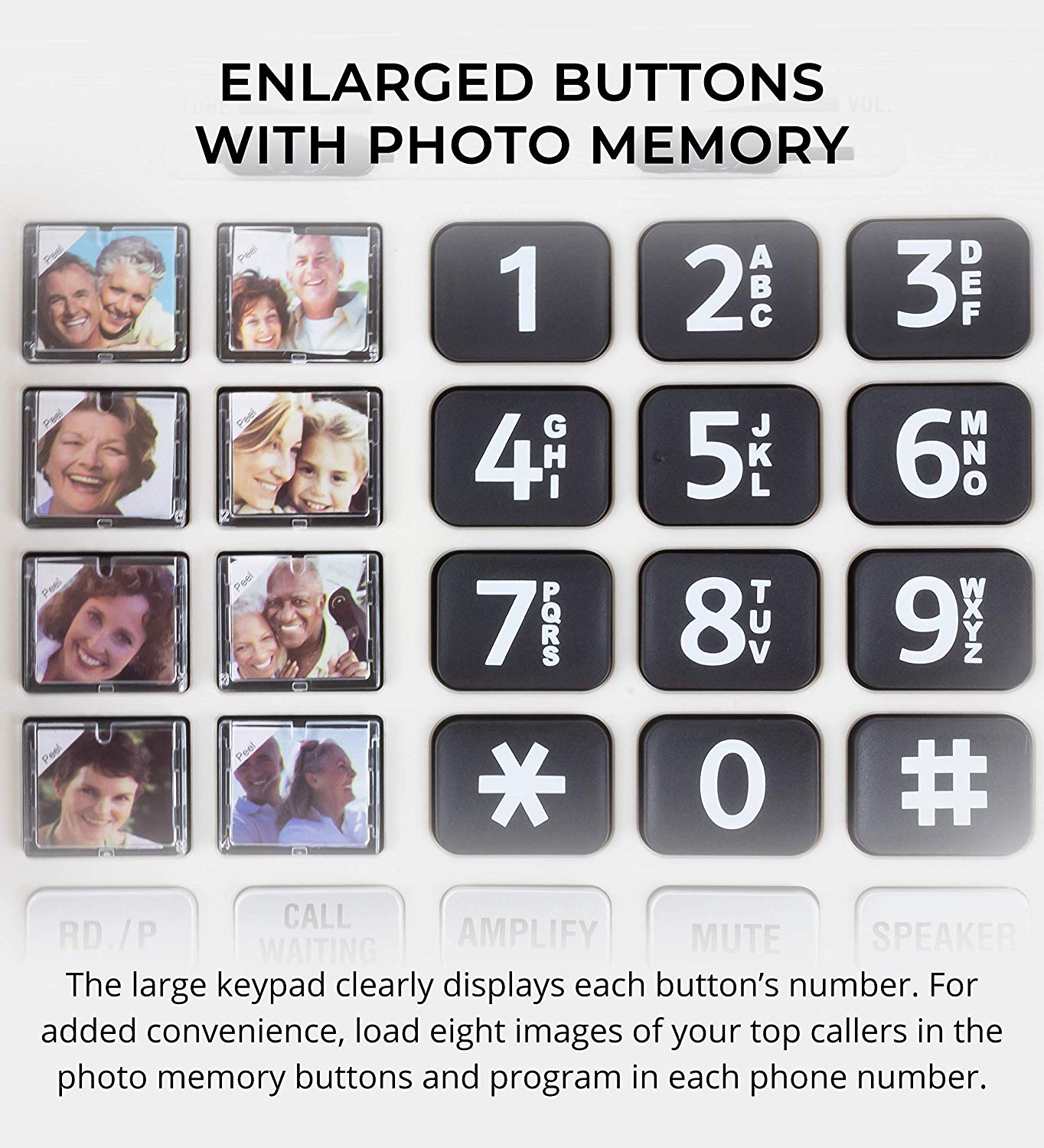 ClearSounds CSC500 Amplified Large Button Speakerphone w/Photo Frame Buttons - Ideal for Memory Loss