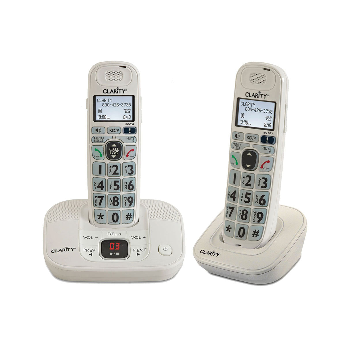 Clarity D714™ Bundle Moderate Hearing Loss Cordless Phone with (1) D704HS Expandable handset