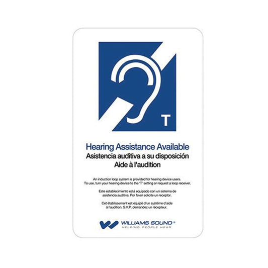 ADA - Compliance Loop/T-coil Wall Plaque by Williams Sound